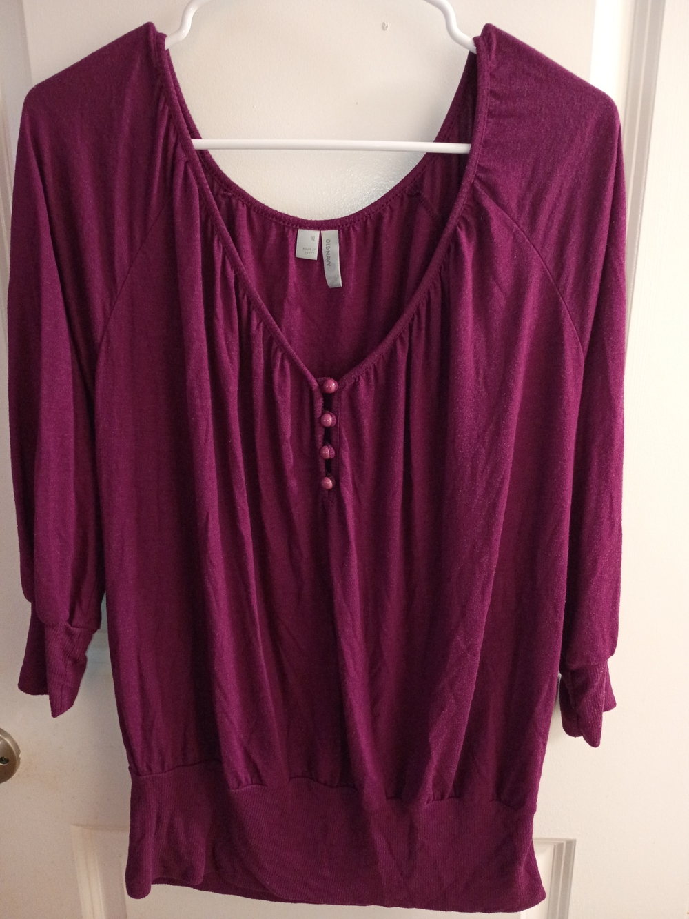 Old Navy Plum Long Sleeve Henley Top